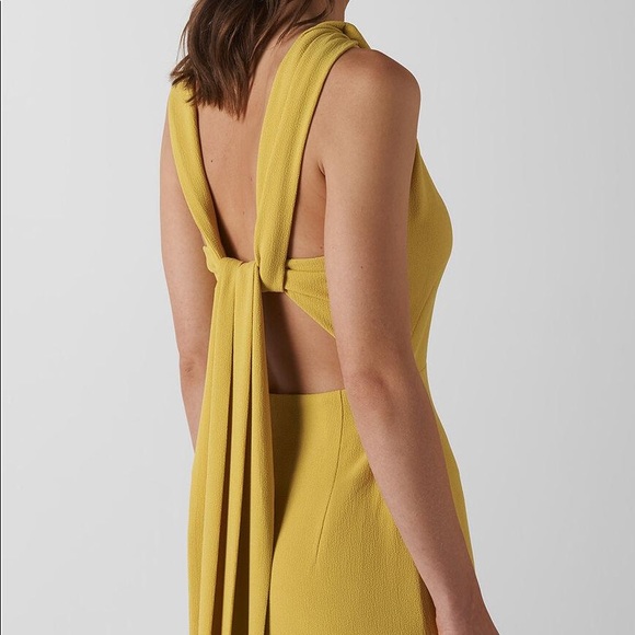 Whistles Toe Back Maxi dress sz 6 yellow - Picture 7 of 7